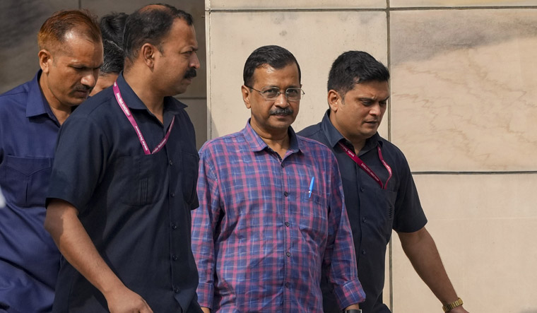 Delhi Chief Minister and AAP Convenor Arvind Kejriwal leaves from a Delhi court | PTI